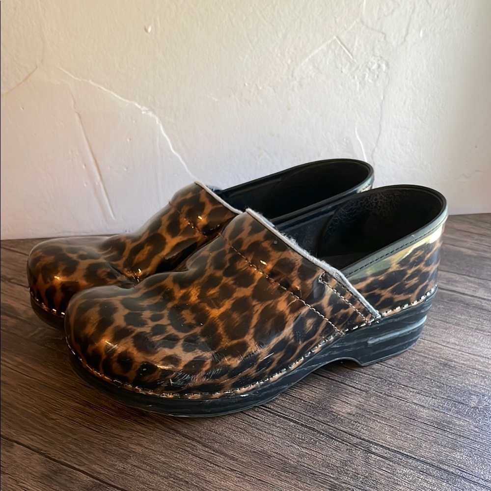 Dansko Leopard Print Mules